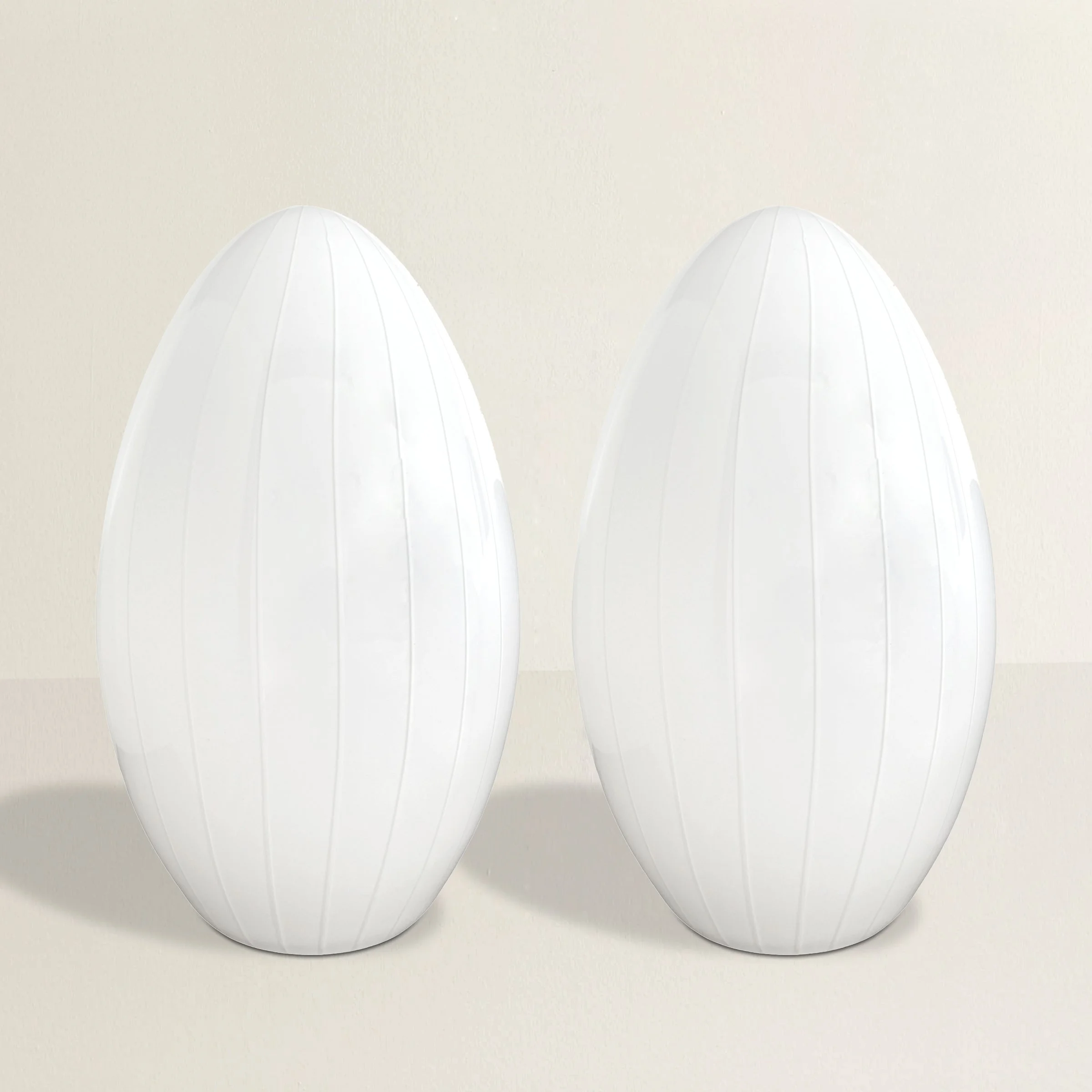 Pair of Mid-Century Italian Effetre Murano Egg Lamps — RIGHT | PROPER